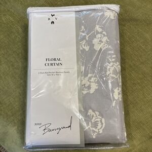 Modern Farmhouse Floral Blackout Curtains Barnyard Designs 2-pack Panels 52x96